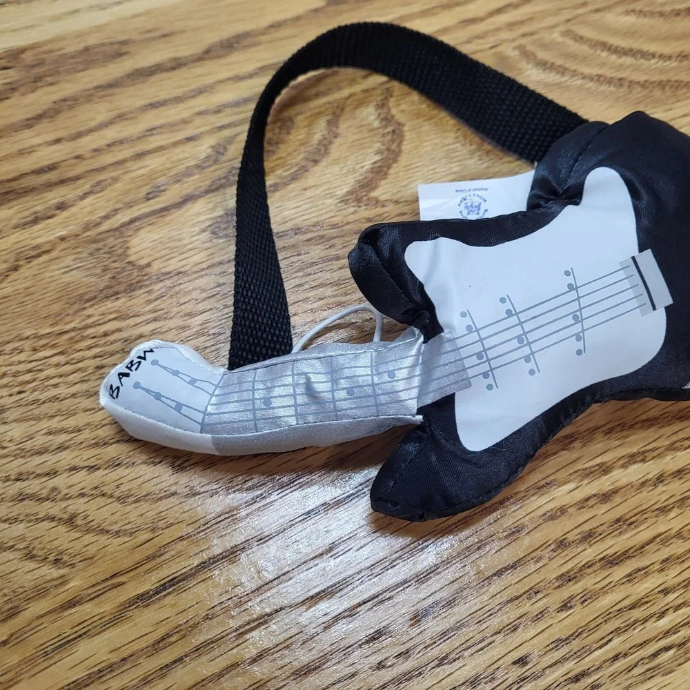 Build A Bear Workshop Black Electric Guitar Plush Stuffed Animal Accessory
